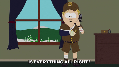 scared phone call GIF by South Park 