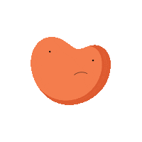 gentlerstreak orange heart sad heart yorhart gentler streak Sticker