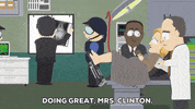 happy hillary clinton GIF by South Park 