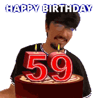 Happy 59Th Birthday Sticker