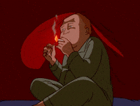 Bobby Hill Smoking GIF