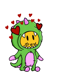 Dinosaur Love Sticker by Drew House