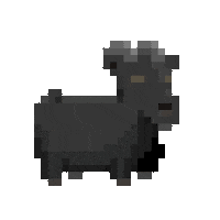 subpixel black ready goat midnight Sticker