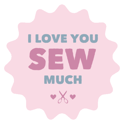 I Love You Sew Much Sticker by alles-fuer-selbermacher