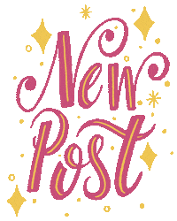 New Post Sparkle Sticker by Cathy Heller