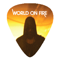 World On Fire Guitar Pick Sticker by Daughtry