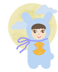 Full Moon Mooncake Sticker