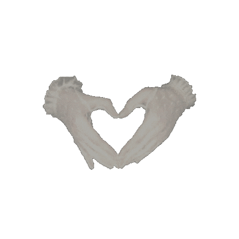 takarano love happy white hand Sticker
