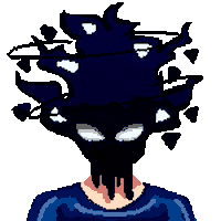 casstro_ewe creepy spooky dark ink Sticker