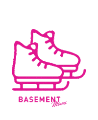 ice skating pink Sticker by The Miami Beach EDITION