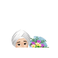 Cancer Turban Sticker by ONCOBEAUTY ONLUS