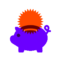 Younited-Credit money pig save savings Sticker