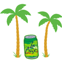 palm trees vacation Sticker by LaCroix Sparkling Water