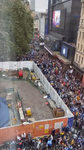 Scottish Soccer Fans Fill London's Leicester Square Before Euros Match