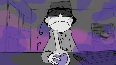 Smoke Bong GIF by CC0 Studios