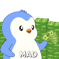 Im Rich Pay Day Sticker by Pudgy Penguins