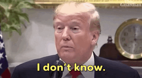 I Dont Know Donald Trump GIF