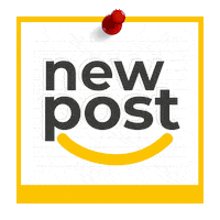 HEPI-INC new post yellow newpost Sticker