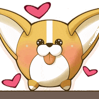 good boy corgi Sticker by HiRezStudios