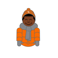 SpireEnergy happy smile winter man Sticker