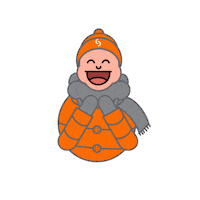 SpireEnergy happy laugh winter man Sticker