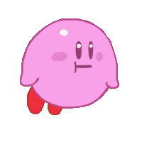 CreateDrop pink flying kirby createdrop Sticker