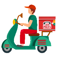 Alo_Pizza pizza delivery motoboy alô pizza Sticker