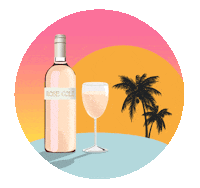 RoseGoldWine wine rose drinks dallas Sticker