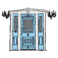 Blue Door Sticker by The Frenchie