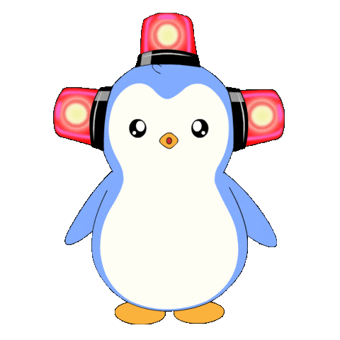 Warning Red Lights Sticker by Pudgy Penguins