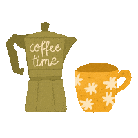 merrijart animation coffee sticker tired Sticker