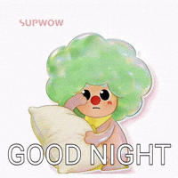 Good Night GIF by SUPWOW