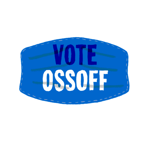 Senate Race Mask Sticker by Creative Courage