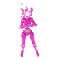 dance pink Sticker by Wildbytes