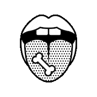 Tongue Teeth Sticker by brandneo