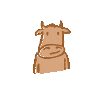 Cow Eating Sticker by Küchenzauber