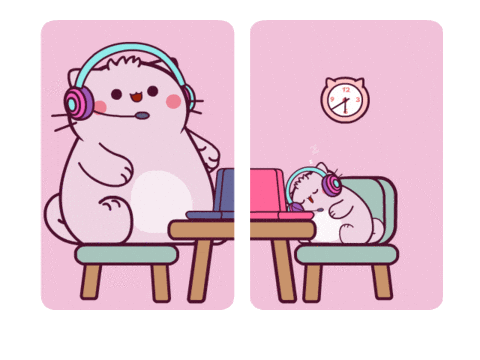 Cat Love Sticker by Pembe