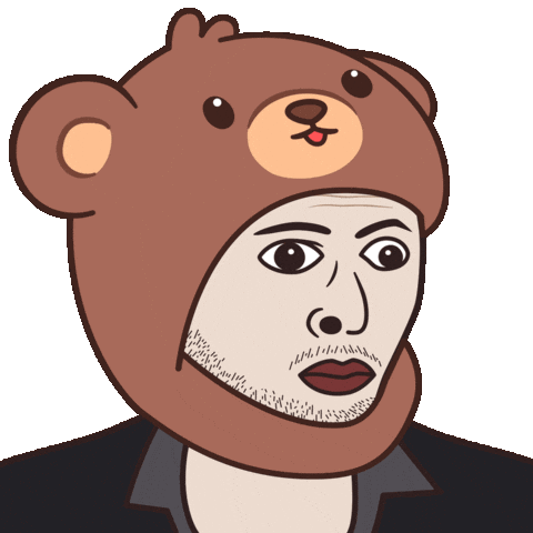 Shocked Sticker by BEARISH