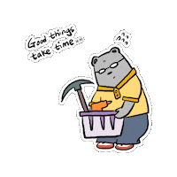 Mrbear Sticker by Soysauceeggrice Studio