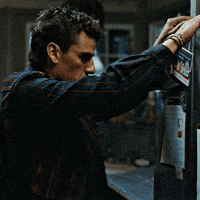 Oscar Isaac Opening Fridge GIF
