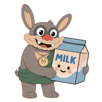 Happy Milk Carton Sticker