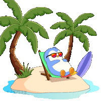 Relaxed Summer Sticker by Pudgy Penguins