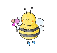 Bee Sticker by yashassegawa