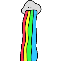 Tired Rainbow Sticker