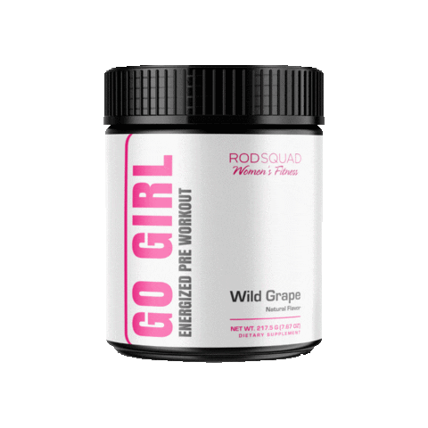 rodsquad giphygifmaker preworkout go girl pre workout Sticker