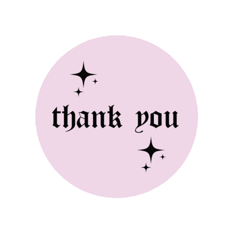 Thanks Sticker by Artemis Accessories