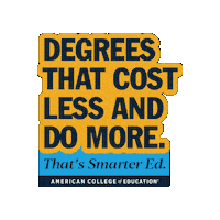 ACEedu ace higher education highered mastersdegree Sticker