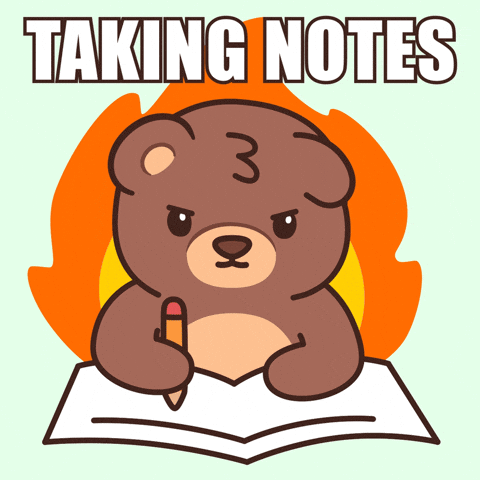 Write It Down Teddy Bear GIF by BEARISH