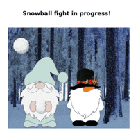 Snowman Snowballs GIF