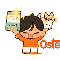 Cat Food Running Sticker by AJ